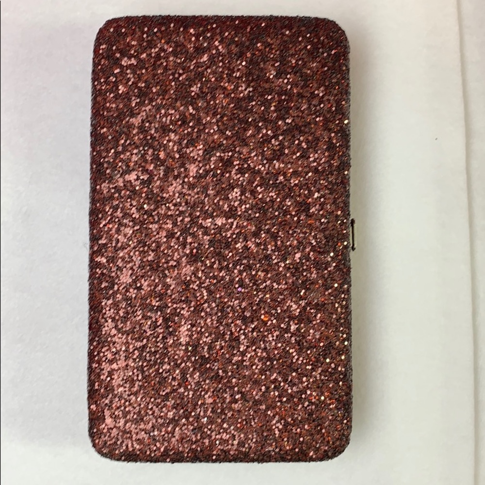 Burgundy glittery Evening clutch